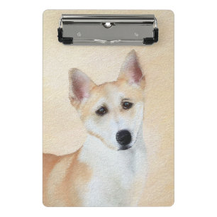 Canaan Hund Malerei - Niedliche Original Hund Kuns Mini Klemmbrett