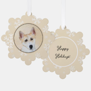 Canaan-Hund-Malerei - Süße originelle Hundekunst Ornament Karte