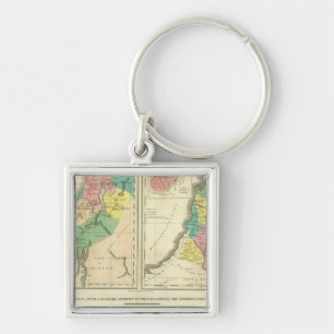Canaan - Israel Atlas Karte Schlüsselanhänger