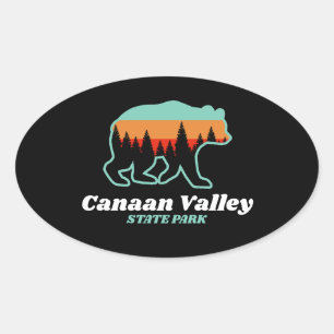 Canaan Valley Resort Staat Park West Virginia Bäre Ovaler Aufkleber