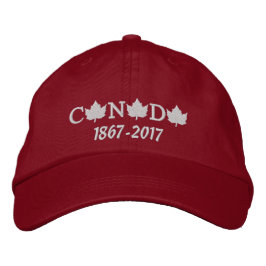 Canada 150 Casquette de baseball rouge brodé