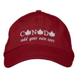 Canada 150 Casquette de baseball rouge brodé - Ajo