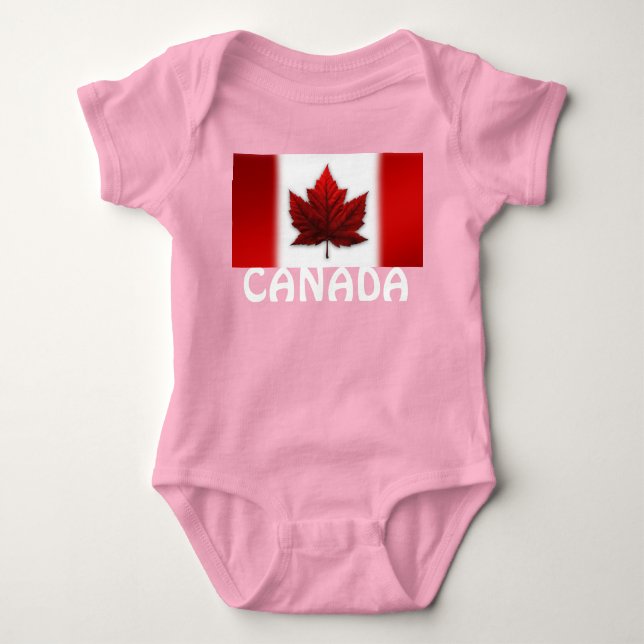Canada Baby Bodysuit Canada Flag Souvenir One-piec Baby Strampler (Vorderseite)