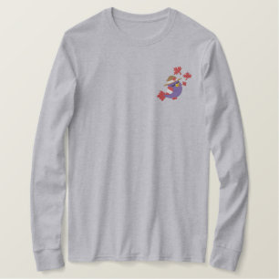 Canada Bird Mountie Besticktes Langarmshirt