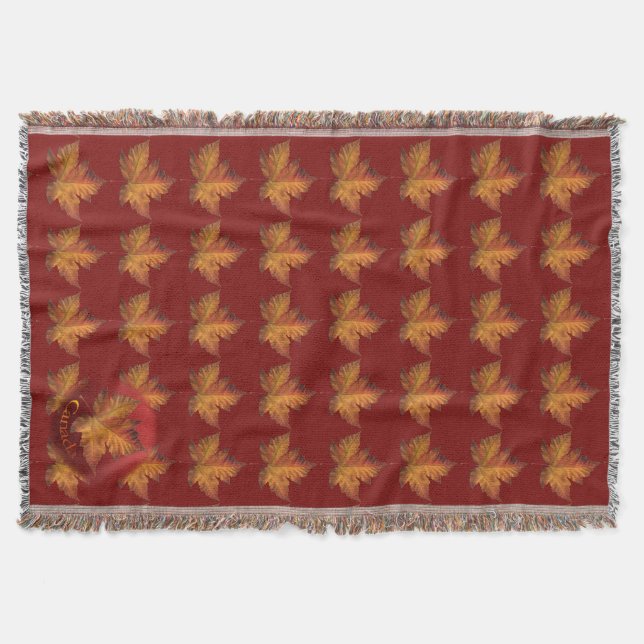 Canada Blanket Canada Maple Leaf Souvenir Throw Decke (Vorderseite)