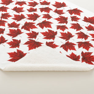 Canada Blanket Canada Maple Leaf Throw Blankets Sherpadecke