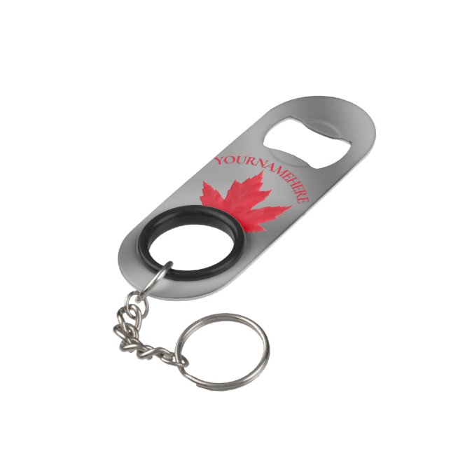 Canada Bottle Opener Canada Maple Leaf Souvenirs Mini Flaschenöffner (Rückseite Schrägansicht)