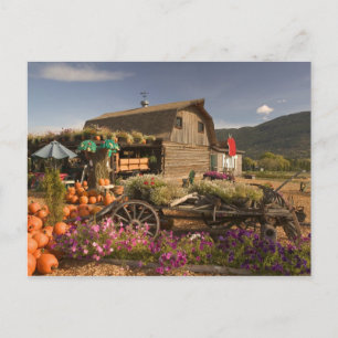 CANADA, British Columbia, Enderby. Blockbude Postkarte