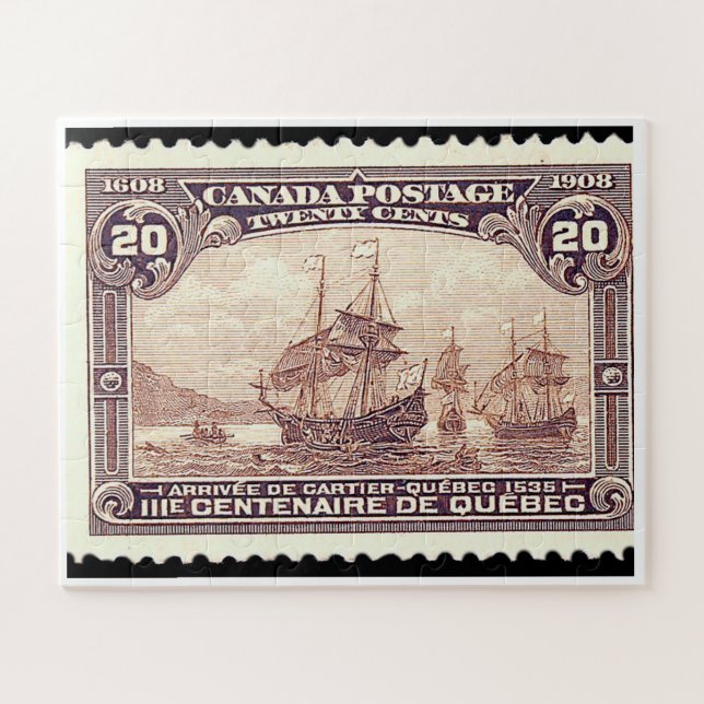 "Canada Cartier 1908, Ausgabe 20c Briefmarke" (Horizontal)