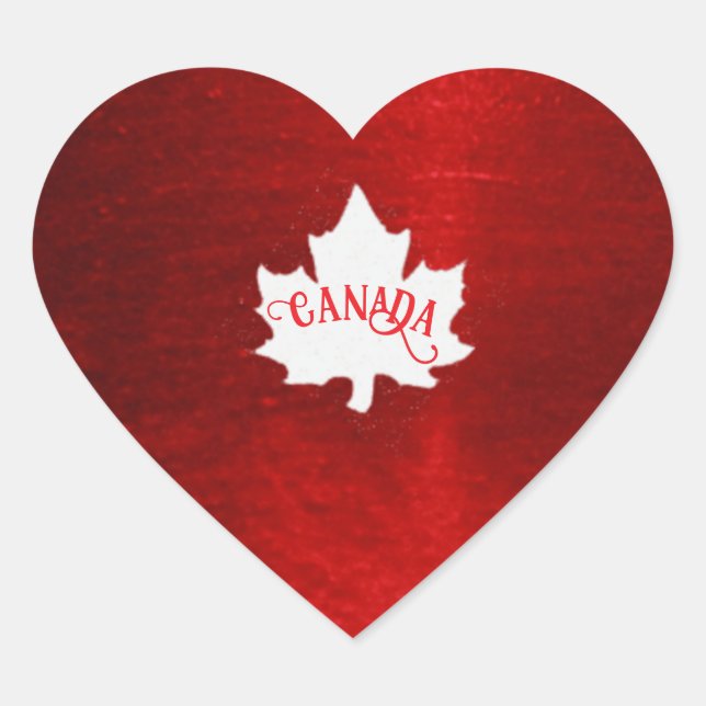 CANADA CHRISTMAS Herz-Aufkleber (Vorderseite)
