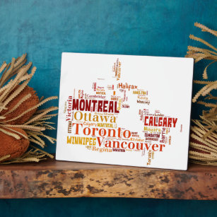 Canada Cities Word Art Fotoplatte