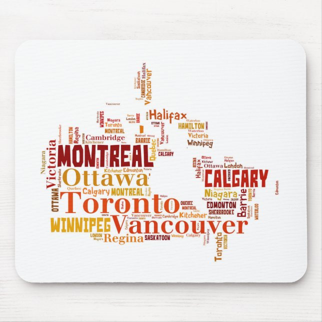 Canada Cities Word Art Mousepad (Vorne)