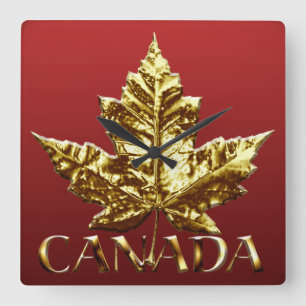 Canada Clock Gold Medal Canada Souvenir Clock Quadratische Wanduhr
