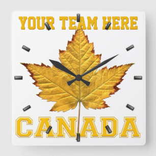 Canada Clock Sports Team Canada Souvenir Clock Quadratische Wanduhr
