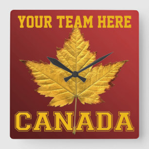 Canada Clock Sports Team Canada Souvenir Clock Quadratische Wanduhr