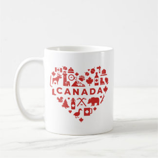 Canada Collage Heart Kaffeetasse