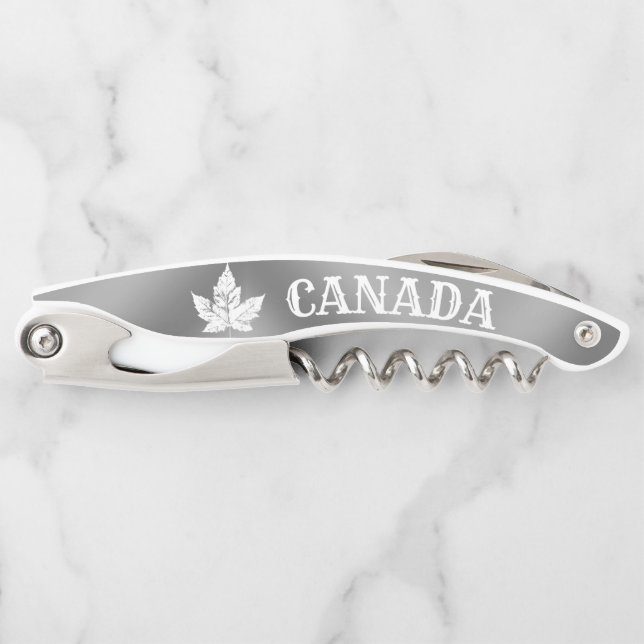 Canada Corkschraube Custom Canada Bottle Opener Kellnermesser (Vorderseite)