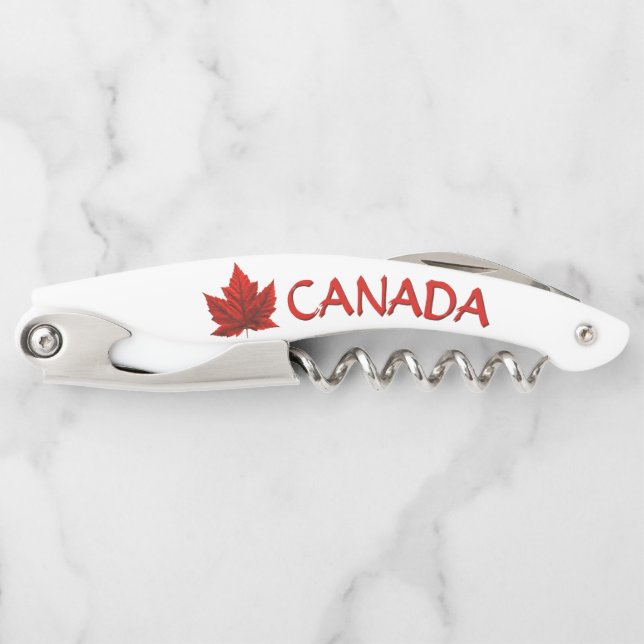 Canada Corkschraube Maple Leaf Flasche Opener Kellnermesser (Vorderseite)