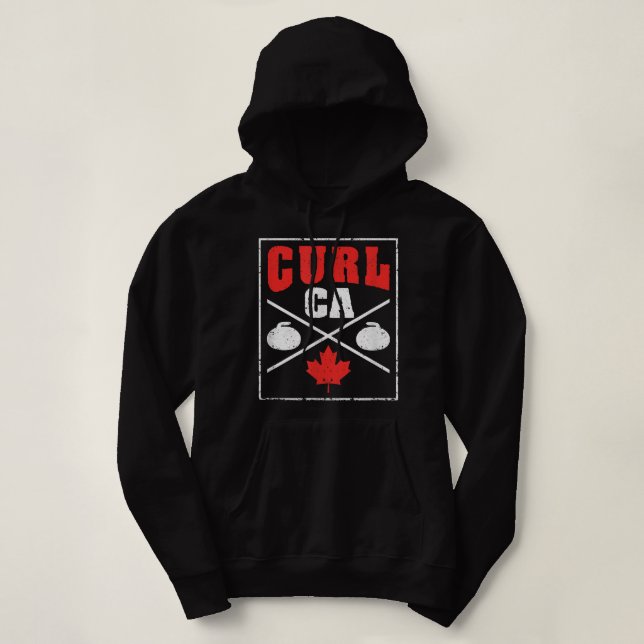 Canada Curling Team Canadian Curler Player Winter Hoodie (Design vorne)