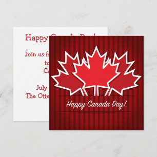 Canada Day-Ahornblatt-Einladung Einladung