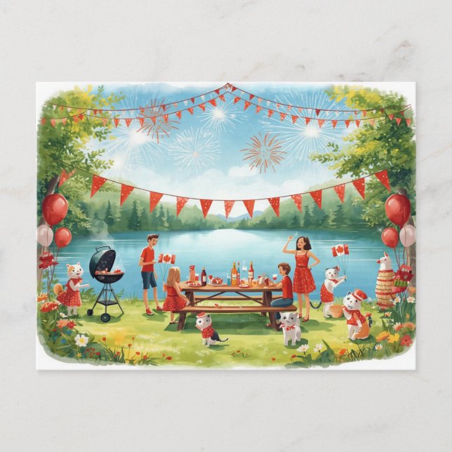 Canada Day Feiertagspostkarte (Vorderseite)