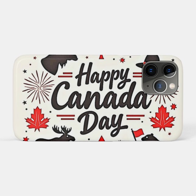Canada Day Fun Vibes Case-Mate iPhone Hülle (Rückseite (Horizontal))