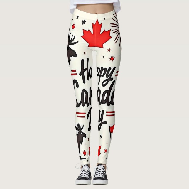 Canada Day Fun Vibes Leggings (Vorderseite)