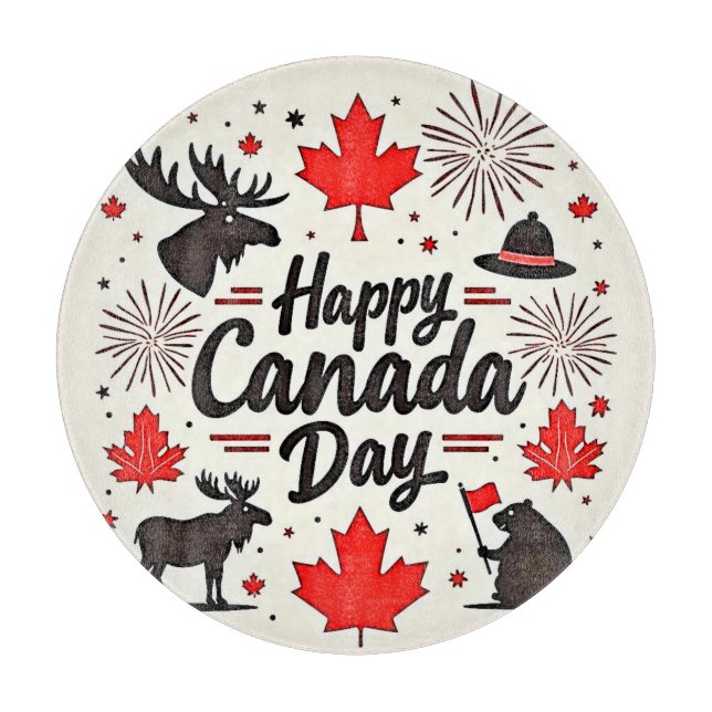 Canada Day Fun Vibes Schneidebrett (Vorderseite)