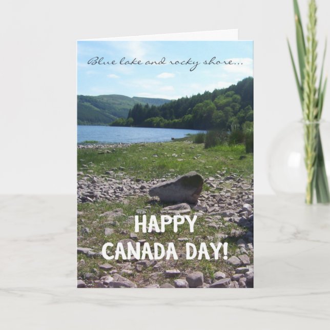 Canada Day Grußkarte, Blue Lake Karte (Vorderseite)