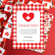 Canada Day Heart Dankeschön Card