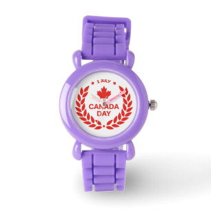 Canada Day Wreath Watch Armbanduhr