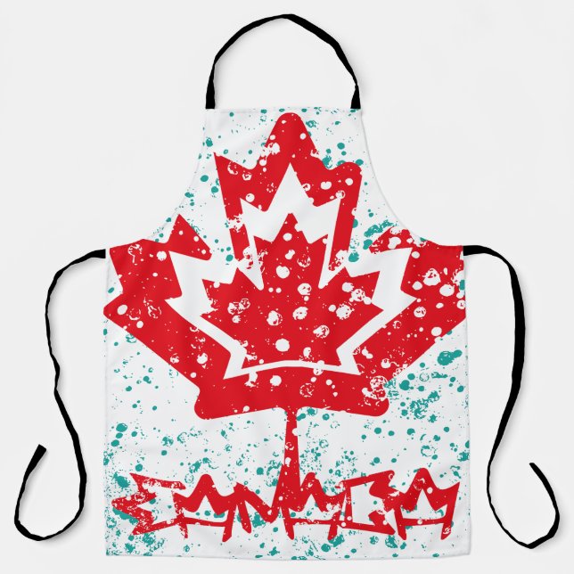 CANADA double RAIN EARTH MAPLE BY MASANSER PIXELAT Schürze (Vorderseite)