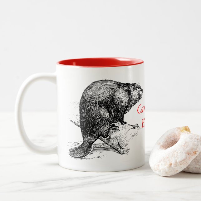 Canada Eh? Biber Kaffeetasse Tasse (Mit Donut)