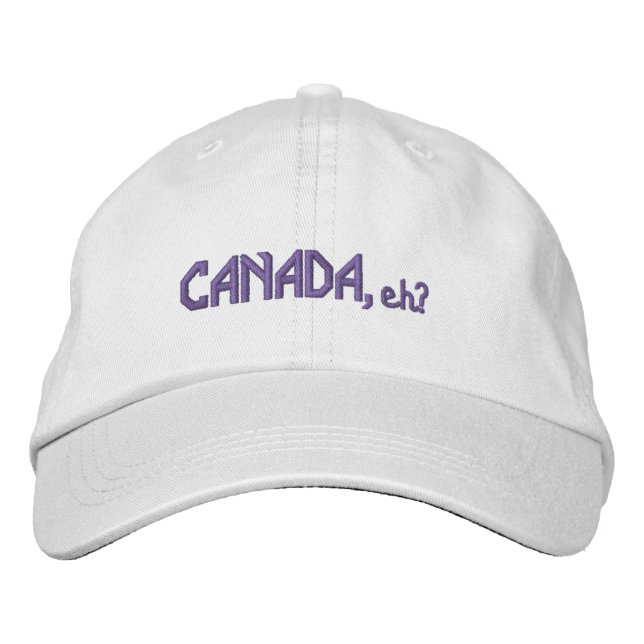 CANADA, eh? Embroidered Look  Bestickte Baseballkappe (Vorderseite)