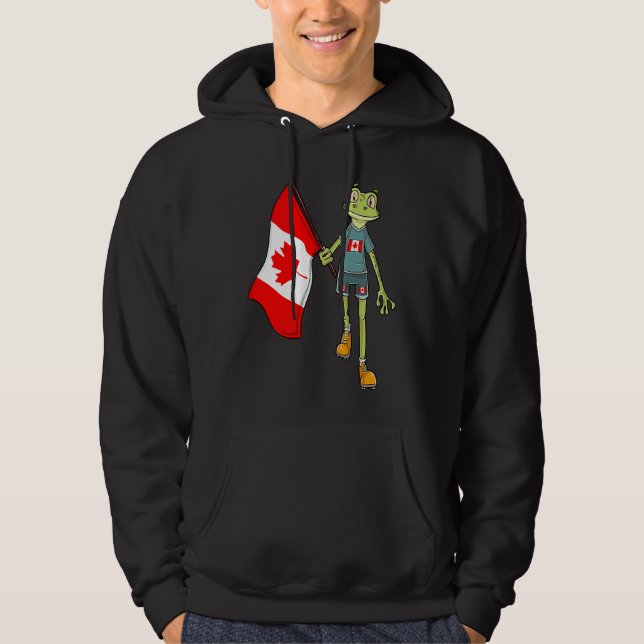 Canada Fan Frog Hoodie (Vorderseite)