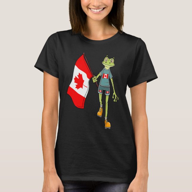 Canada Fan Frog T-Shirt (Vorderseite)