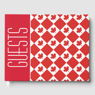 CANADA FLAG Ahornleaf PERSONALISIERT Kanadie Gästebuch