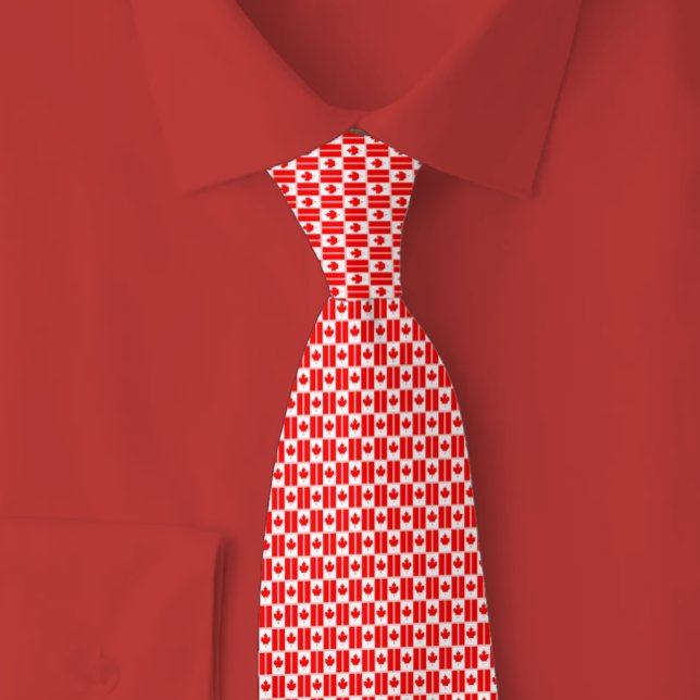 Canada Flag Brick Pattern Krawatte (Von Creator hochgeladen)