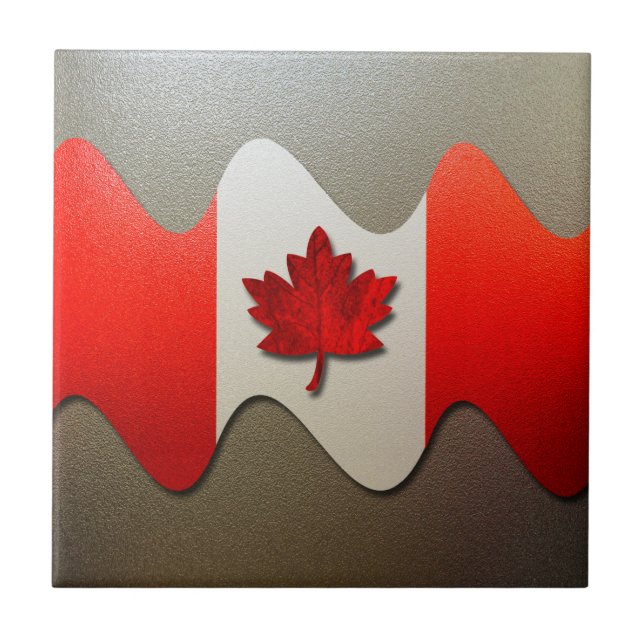 Canada Flag Chrome von Shirley Taylor Fliese (Vorderseite)