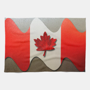 Canada Flag Chrome von Shirley Taylor Geschirrtuch