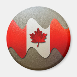 Canada Flag Chrome von Shirley Taylor Magnet