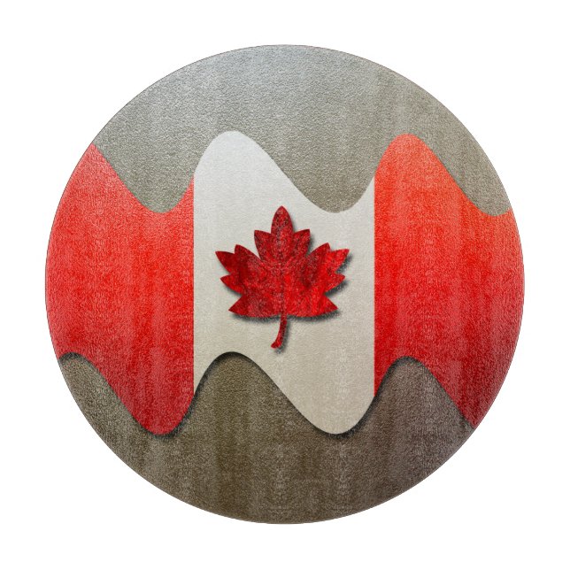Canada Flag Chrome von Shirley Taylor Schneidebrett (Vorderseite)