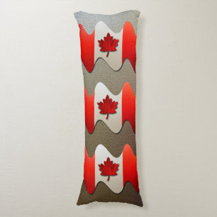 Canada Flag Chrome von Shirley Taylor Seitenschläferkissen