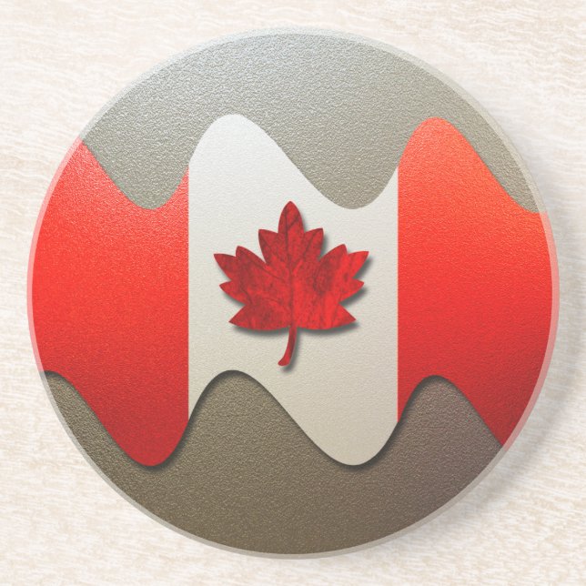 Canada Flag Chrome von Shirley Taylor Untersetzer (Vorne)