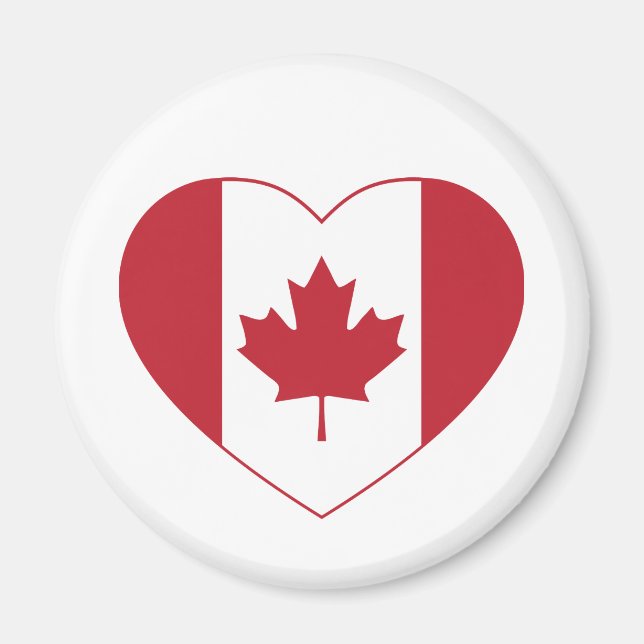Canada Flag Heart Kühlschrankmagnet (Vorne)
