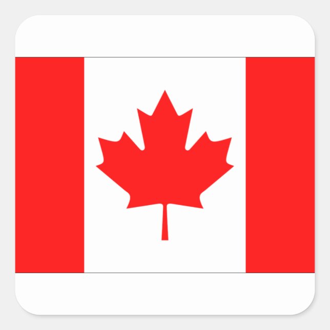 CANADA FLAG QUADRATISCHER AUFKLEBER (Vorderseite)