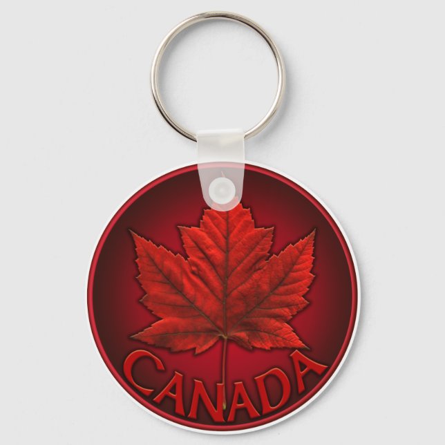 Canada Flag Souvenir Key Chains & Canada Gifts Schlüsselanhänger (Vorderseite)