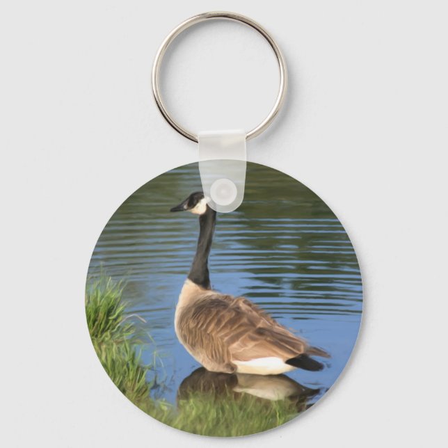 Canada Gans Animal Art Schlüsselanhänger (Vorderseite)