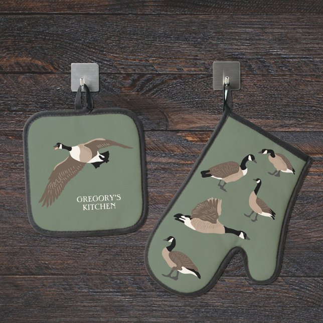 Canada Gänse Personalisiert Gänse Themed Ofenhandschuh & Topflappen-Set (Von Creator hochgeladen)