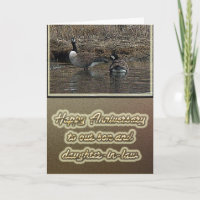 Canada Geese Anniversary Son Daughter-in-Law Card
